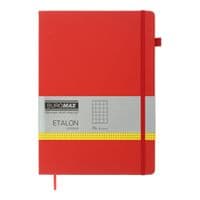 Книга записная Buromax Etalon 210x295 мм 96 листов в клеточку обложка из искусственной кожи Красный (BM.294160-05)
