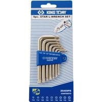 Ключ KING TONY Torx 7 шт, Т10-Т40, с отверстием, Г-образный (20407PR)