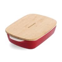 Форма для выпечки KitchenAid с крышкой керамогранитная 0,9л Красная (CC006104-001)