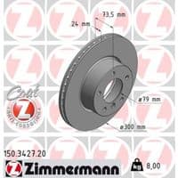Гальмівний диск ZIMMERMANN 150.3427.20