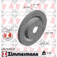 Гальмівний диск ZIMMERMANN 400.3699.20
