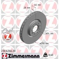 Гальмівний диск ZIMMERMANN 230.6266.20