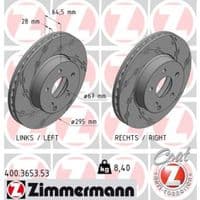 Гальмівний диск ZIMMERMANN 400.3653.53