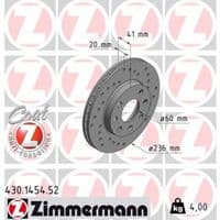 Гальмівний диск ZIMMERMANN 430.1454.52