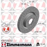 Тормозной диск ZIMMERMANN 450.5202.52