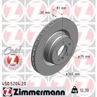 Тормозной диск ZIMMERMANN 450.5204.20