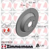 Тормозной диск ZIMMERMANN 250.1378.20