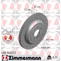 Тормозной диск ZIMMERMANN 400.3663.52