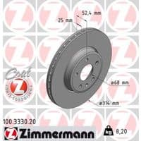 Тормозной диск ZIMMERMANN 100.3330.20