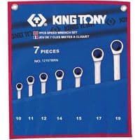 Ключ KING TONY комбинированный с трещоткой 7 шт., 10-19 мм (12107MRN)