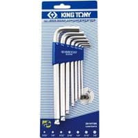 Ключ KING TONY шестигранный 7 шт. экстрадлинный Г-образный с шариком 2,5-10 мм (20107MR01)