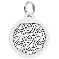 Адресник для животных WAUDOG Smart ID с QR паспортом "Геометрия", круг 25 мм (0625-0202)