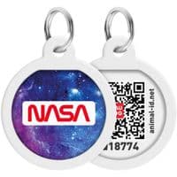 Адресник для животных   WAUDOG Smart ID с QR паспортом "NASA21", круг  25 мм (0625-0148)