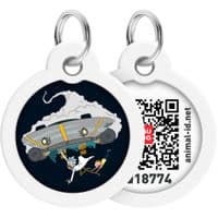 Адресник для животных WAUDOG Smart ID с QR паспортом "Рик и Морти 1", круг 25 мм (225-0280)