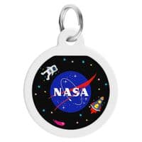 Адресник для животных  WAUDOG Smart ID с QR-паспортом "NASA", круг 25 мм (0625-0147)