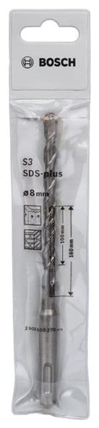 Свердло по бетону Bosch, SDS-Plus, 8x100x160мм