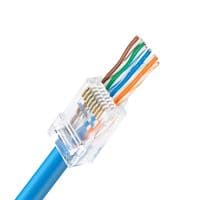 Коннектор UTP RJ45 кат. 5e со сквозными отверстиями
