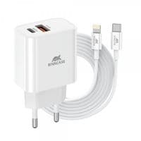 Мережевий ЗП, RivaCase PS4102 WD5, PD 20W+QC3.0, білий