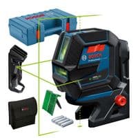 Нівелір лазерний Bosch GCL 2-50 G, до 15м, ±0.3мм/м, в валізі з тримачем RM 10, затиском DK 10, чохлом, мішенню, 0.58кг