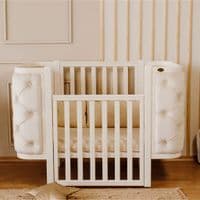 Ліжечко Angelo Luna гудзики айворі (велюр) 120х60 (12014)