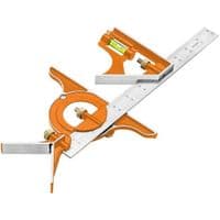 Угольник Neo Tools, 30см, мультикомбинированный, транспортир, уровень, держатель алюминий
