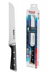 Ніж для хліба Tefal Ice Force, 20см, нержавіюча сталь, платик, чорний