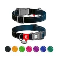 Ошейник для животных WAUDOG Nylon Mono с QR паспортом, пластиковый фастекс M черный (52101)