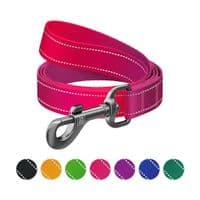 Повідок для собак WAUDOG Nylon Mono, світловідбивний M рожевий (52187)