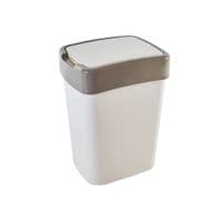 Контейнер для сміття Алеана Євро Біла троянда / какао 25 л (алн 123067/біла роза/какао)