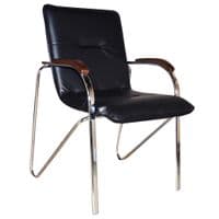 Офисный стул Примтекс плюс Samba chrome wood 1.031 CZ-3 Black (Samba chrome wood 1.031 CZ-3)