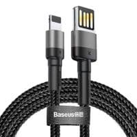 Кабель Baseus USB to Lightning 1.5A 2m (CALKLF-HG1) сірий/чорний