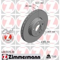 Тормозной диск ZIMMERMANN 400.5515.30