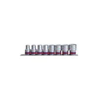 Набор головок KING TONY 1/2", шестигранный, 3/8"-7/8", 8 шт. (4510SR)