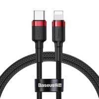 Кабель Baseus Type-C/Lightning PD 20W 1m(CATLKLF-91) червоний/чорний