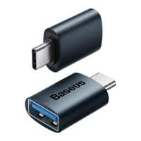 Адаптер Baseus Mini OTG Type-C до USB-A 3.1 (ZJJQ000003) блакитний