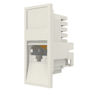 Euromod 1xRJ45, M1 Straight, 568B, FTP, PowerCat 5e, White