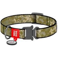 Ошейник для животных WAUDOG Nylon с QR-паспортом "Милитари" металлический фастекс XXL (289-4026)