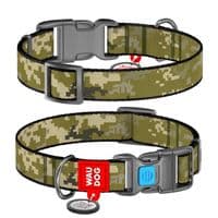 Ошейник для животных WAUDOG Nylon с QR-паспортом "Милитари" пластиковый фастекс XL (283-4026)