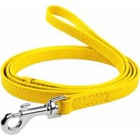 Повідок для собак WAUDOG Glamour шкіряний M-XXL жовтий (33768)