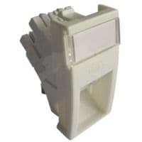 Mod Mosaic 22.5x45mm 1xRJ45 DG+ 568A/B UTP PowerCat 5e, White
