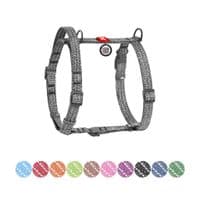 Шлея для собак WAUDOG Н-подібна Re-cotton з QR паспортом, світловідбивна S сіра (259111)