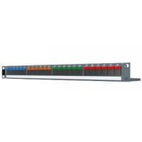 19" Patch Panel, 24xRJ45, DG+, 568B, UTP, PowerCat 6, 1U, Graphite