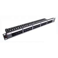 19" Patch Panel, 50xRJ45 KATT IDC, USOC 2 pairs, UTP, 1U, Graphite