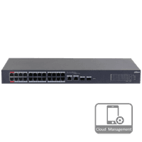 24-портовый управляемый PoE коммутатор DH-CS4226-24ET-375 с 24 портами POE 100Мбит + 2/UP-Link 1000Мбит + 2/SFP 1000Мбит, 375Вт, 440x220x44 мм