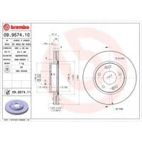 Тормозной диск Brembo 09.9574.10