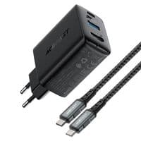 Зарядний пристрій ACEFAST A17 65W GaN multi-function HUB charger set Black
