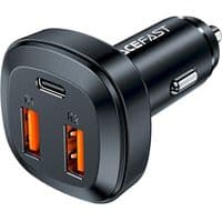 Автомобильное зарядное устройство ACEFAST B9 66W(2USB-A+USB-C) three port metal car charger
