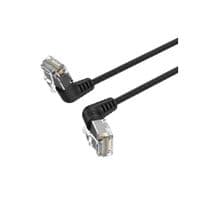 Кабель Vention Cat6A UTP Rotate Right Angle Ethernet Patch Cable 1.5M Black Slim Type