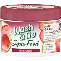 Маска для волосся Wash&Go Super Food З виноградом і макадамією Для сухого волосся 300 мл (8008970053073)