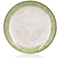 Тарілка десертна Ardesto Siena, 19см, порцеляна, біло-зелений